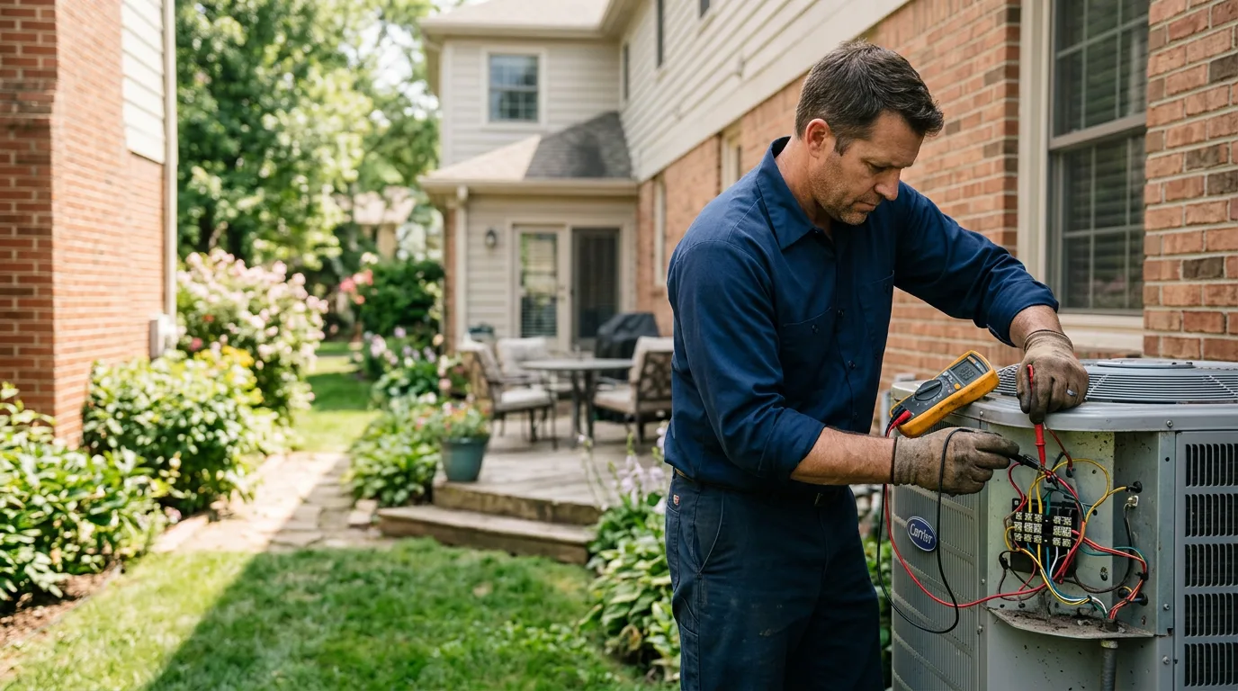 HVAC technician working near Roann, IN